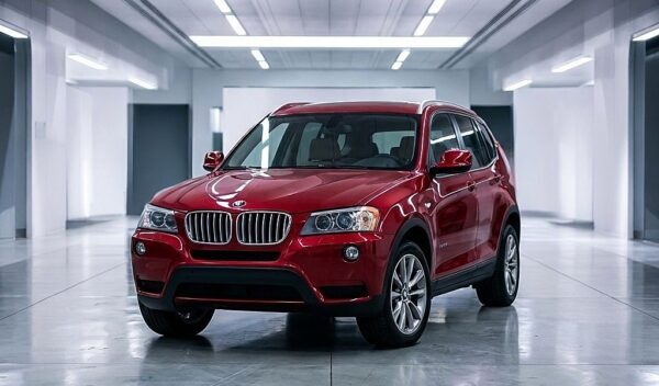 Lake Bluff Auto Body Shop bmw suv parked in showroom