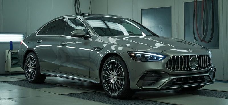 Mercedes-in-paint-booth-for-certified-paint-repair-ultimate-paint-shop