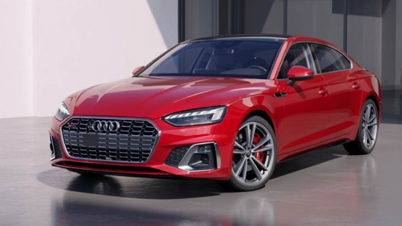 Audi Certified Auto Body Shop red audi parked Audi Certified Auto Body Shop red audi parked