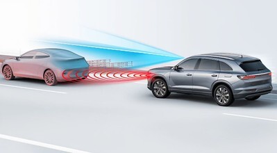 Acura suv showing adas emitting while driving-Advanced driver assistance systems