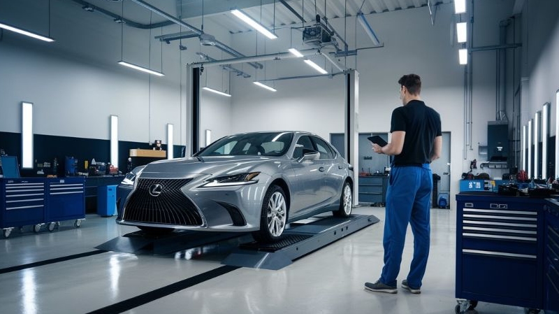 Collision Repair lexus in bodyshop